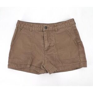 Patagonia Shorts Womens 4‎ Brown Chino Khaki Worn Wear Mid Rise Outdoor Hiking